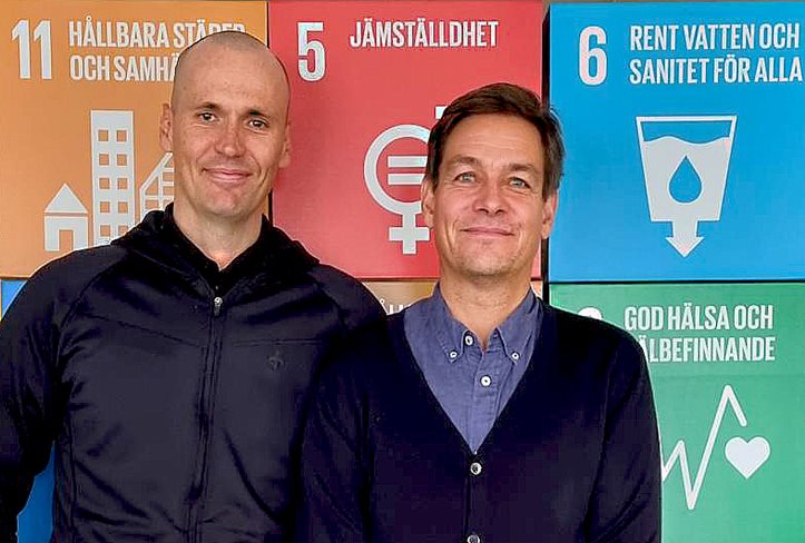 Mattias Mannberg, affärsutvecklare Möten, samt Fredrik Nikolajeff, professor i medicinteknik LTU